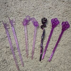 Set of Purple Hair Sticks